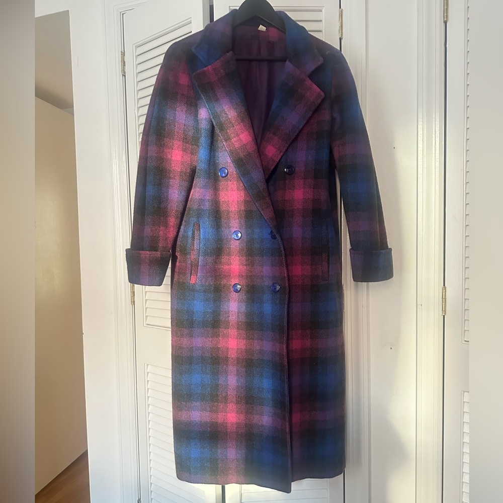 1980s Double Breasted Wool Trench Coat
